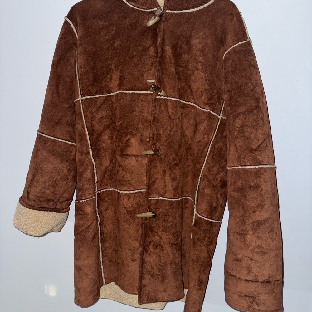 Brown Suede Trench Coat